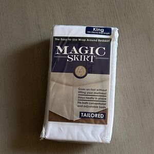 Magic Skirt Tailored Bedskirt - White (King)